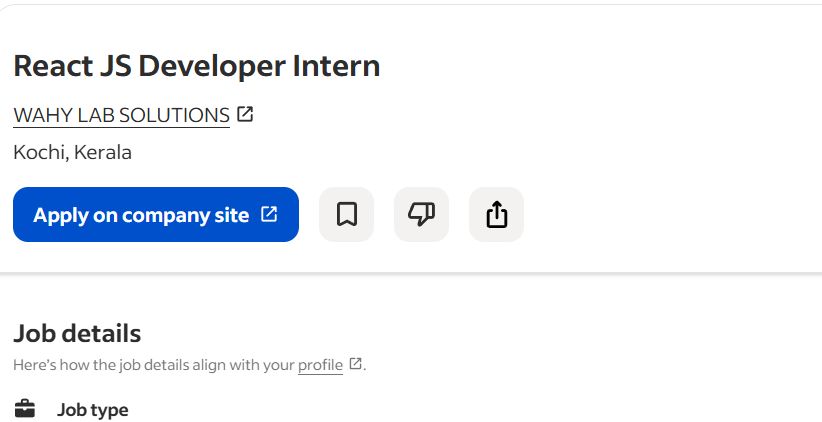 AI, ML & React.js internship jobs in Paya Lebar