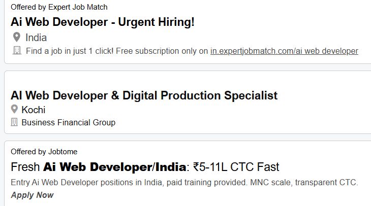 AI-Powered Web Development internship jobs in Ang Mo Kio