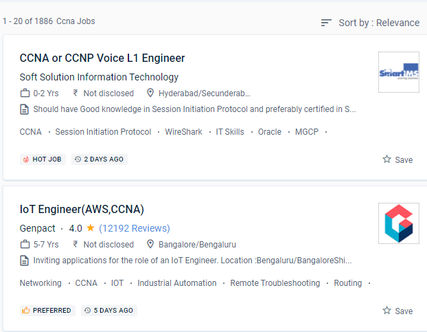 CCNA internship jobs in Singapore