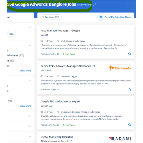Google Adwords (PPC) internship jobs in Seletar