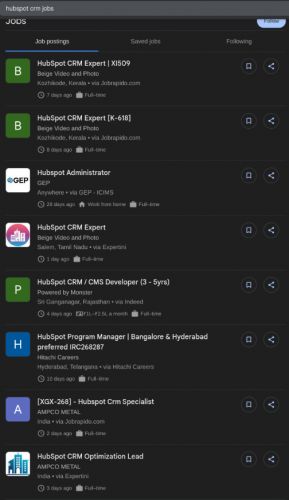 HubSpot CRM internship jobs in Tampines