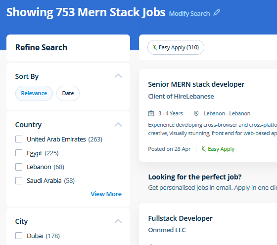 Mern Stack Development internship jobs in Singapore