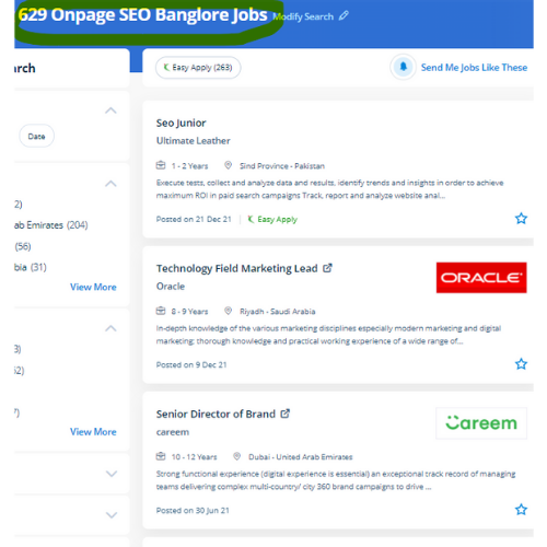 On-Page SEO internship jobs in Jurong East